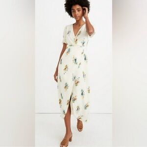 Madewell Ruffle-Sleeve Maxi Dress In Classic Corsage